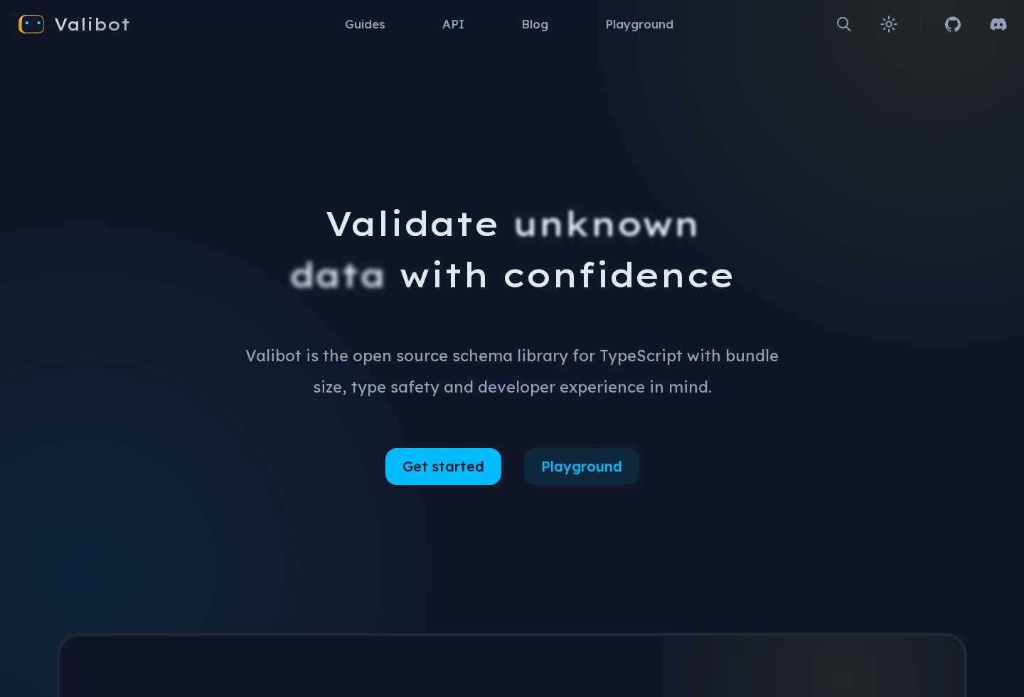 Valibot: The modular and type safe schema library